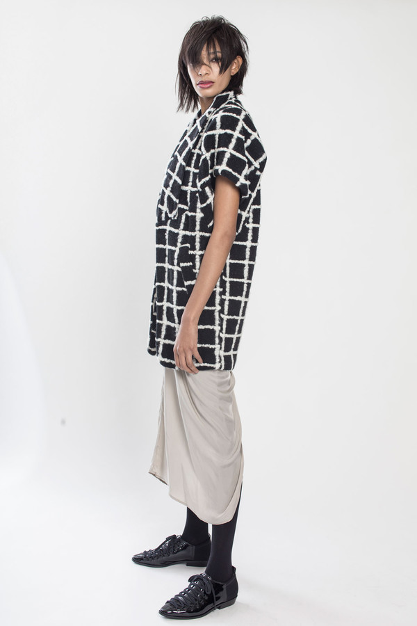 KURT LYLE Jasper Dolman fold jacket in Grid KURT LYLE Jasper Dolman fold jacket in Grid