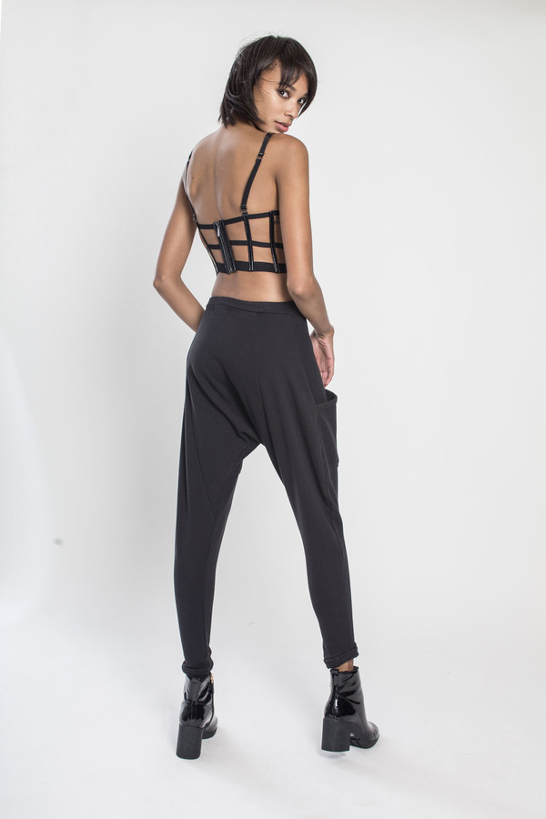 CHROMAT Patent Harness Bustier in Black Patent Leather CHROMAT Patent Harness Bustier in Black Patent Leather