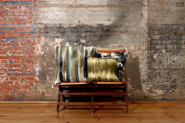 Saint Atma Raw Mint Denim Pillow Saint Atma Raw Mint Denim Pillow