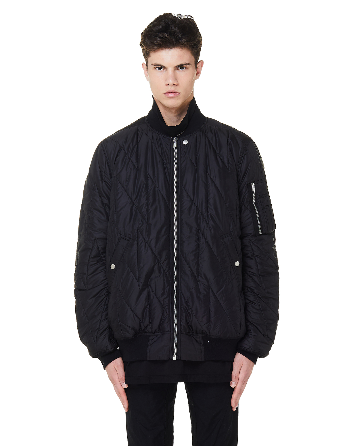 Rick Owens Quilted Nylon Bomber Jacket 