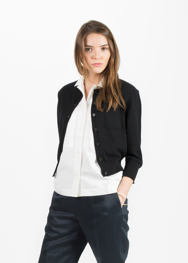Margaret Howell Neat Crew Neck Cardigan Margaret Howell Neat Crew Neck Cardigan