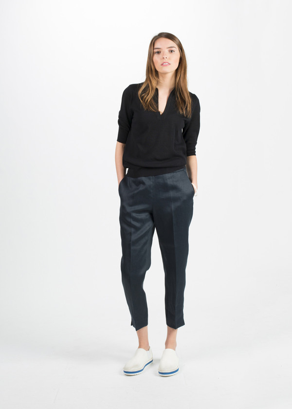 Margaret Howell Open Collar Pique Jumper Margaret Howell Open Collar Pique Jumper