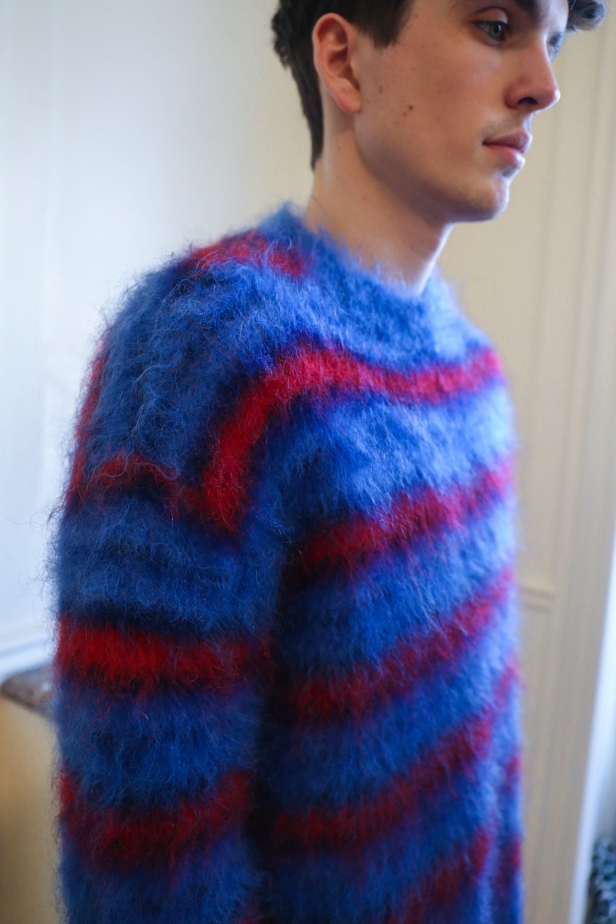 Marni Fuzzy Crewneck Sweater - Stripe 