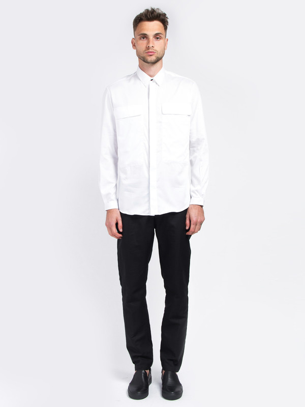 Carlos Campos Uniform Woven Shirt White Carlos Campos Uniform Woven Shirt White