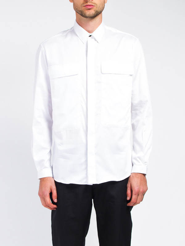 Carlos Campos Uniform Woven Shirt White Carlos Campos Uniform Woven Shirt White