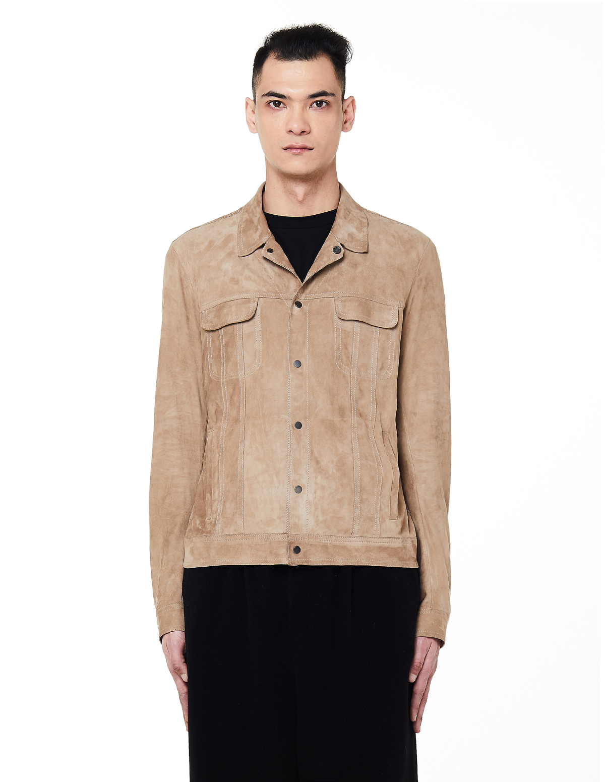 beige suede jacket