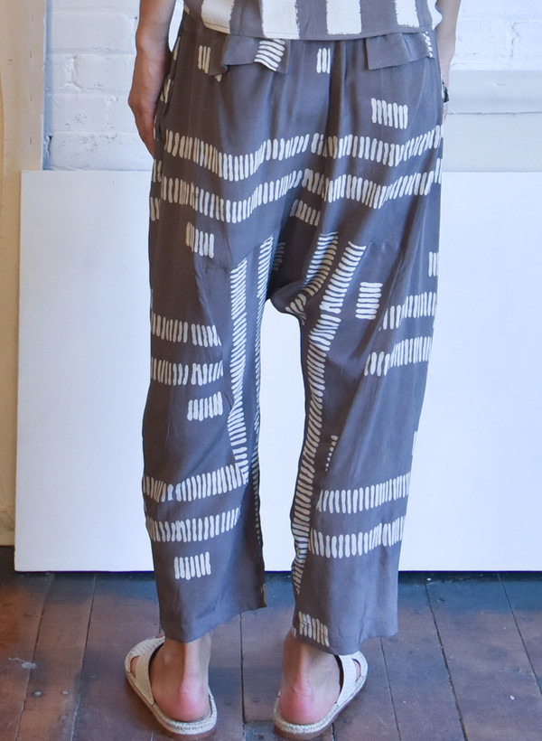 Seek Collective Jaipur Pants, dove dashes print Seek Collective Jaipur Pants, dove dashes print