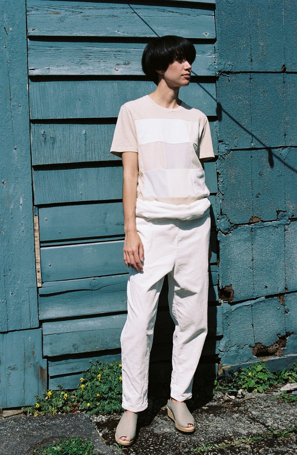 BaseRange Long Strap Overall - white corduroy BaseRange Long Strap Overall - white corduroy