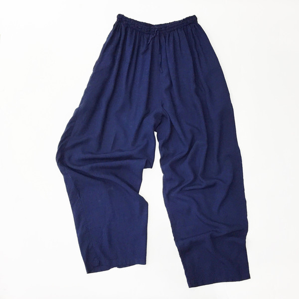 Johan Vintage Navy Cropped Easy Pant Johan Vintage Navy Cropped Easy Pant