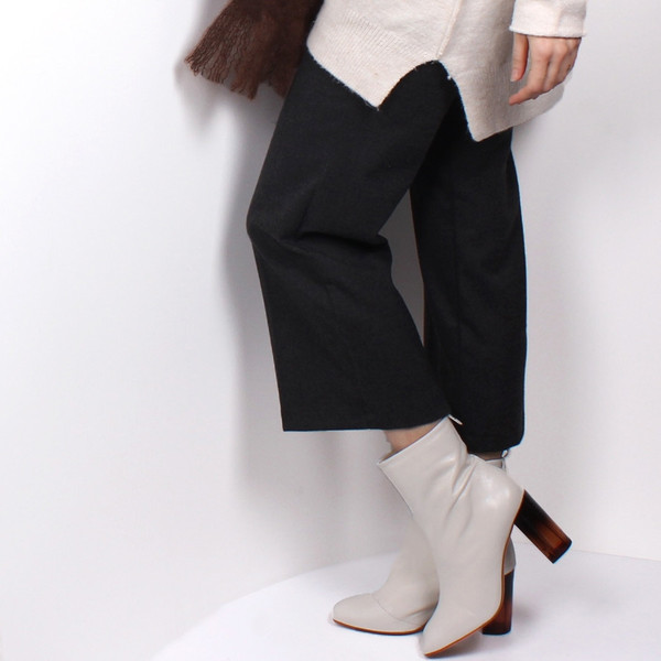 L'Intervalle Nerina Boots (White Leather) L'Intervalle Nerina Boots (White Leather)