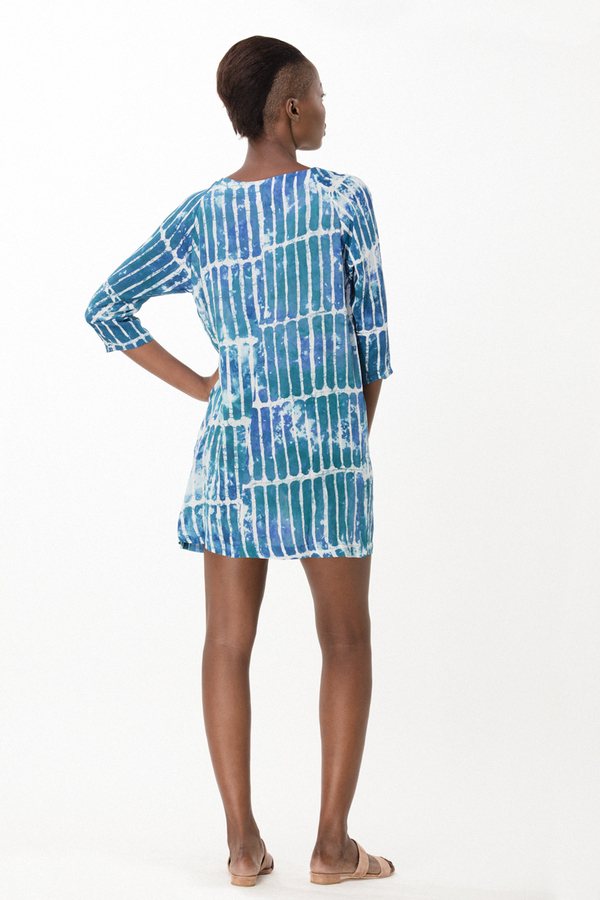 Osei-Duro Linter Dress in Marine Chalk Osei-Duro Linter Dress in Marine Chalk