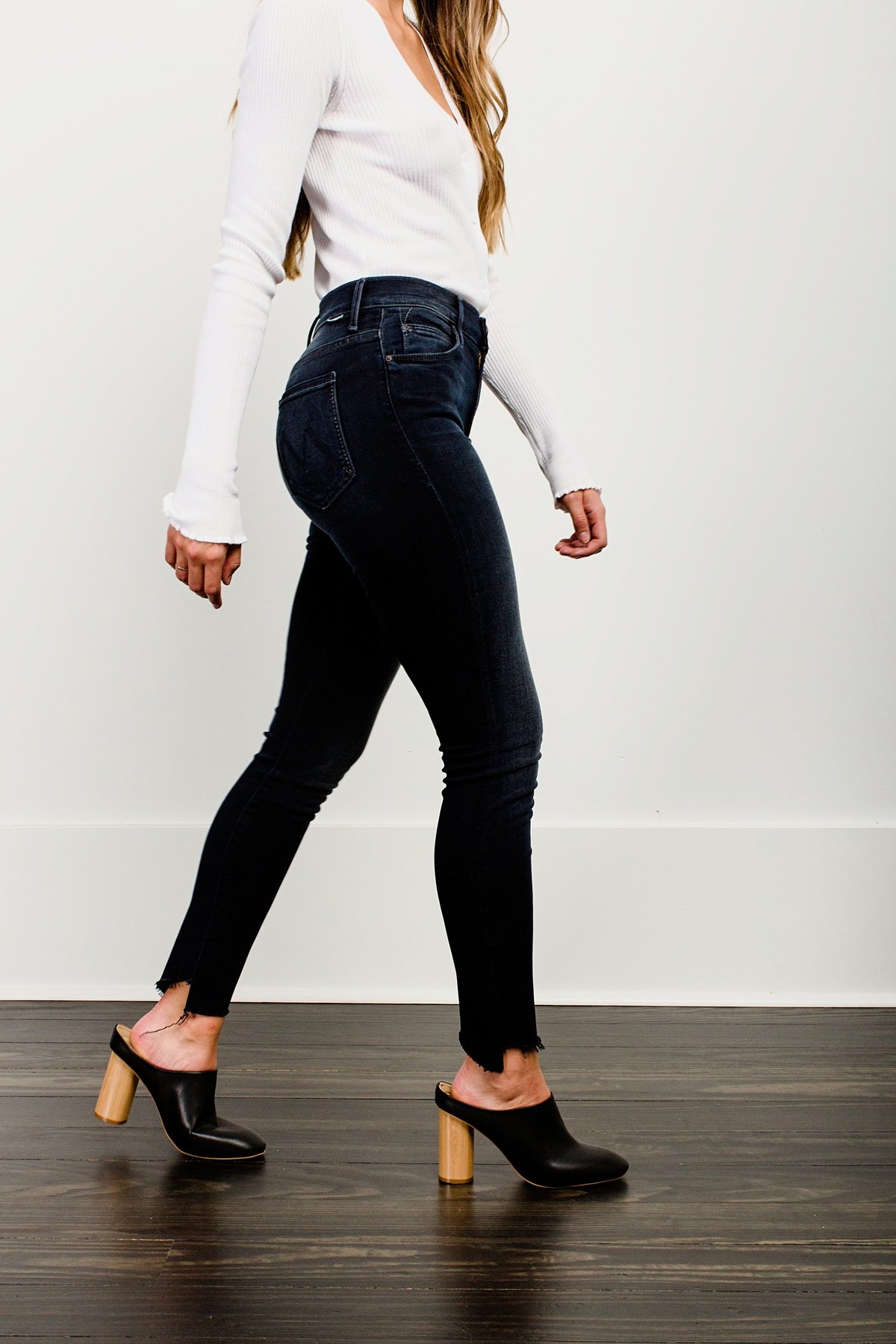 Mother Denim The Stunner Zip Two Step 