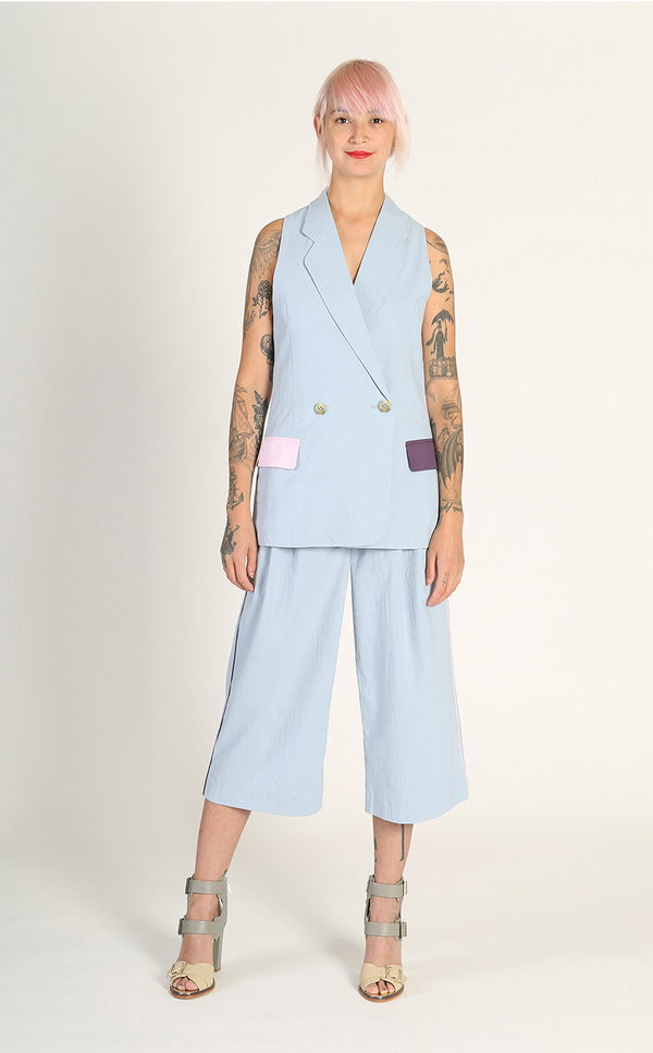 Kurt Lyle Sue Ellen Vest - Blue Kurt Lyle Sue Ellen Vest - Blue