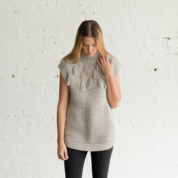 Apiece Apart Ines Fringe Multi Stitch Vest Apiece Apart Ines Fringe Multi Stitch Vest