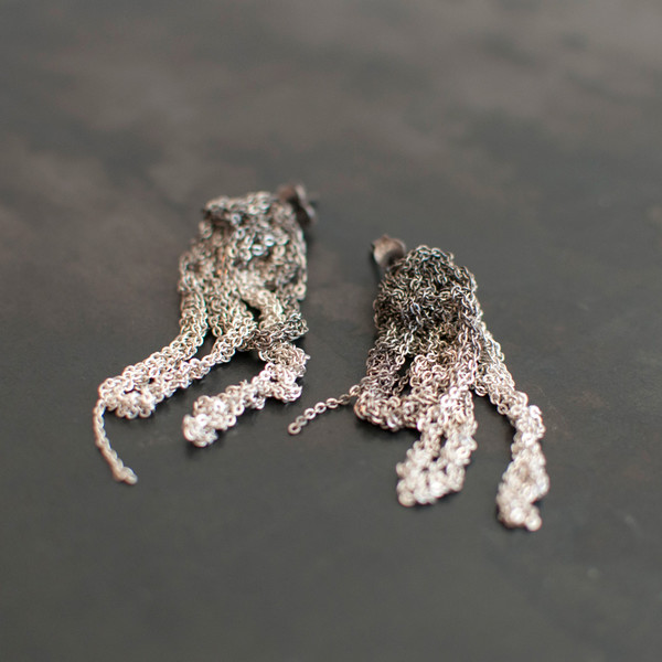 Arielle De Pinto Drip Earrings Silver Gradient - SOLD OUT Arielle De Pinto Drip Earrings Silver Gradient - SOLD OUT