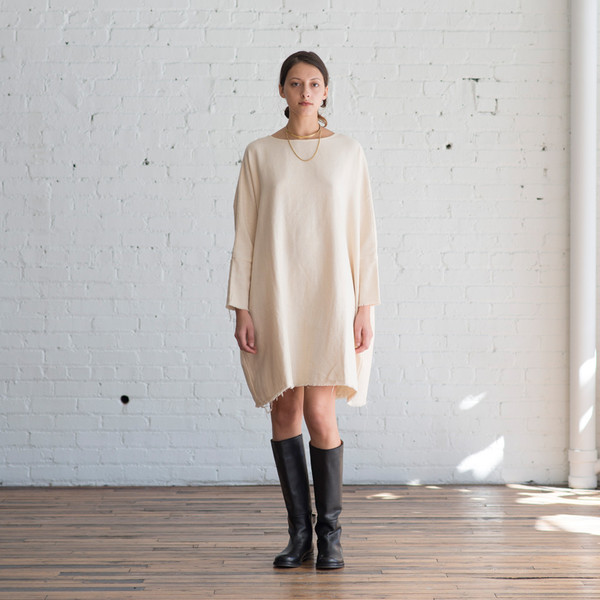 Black Crane Painter Dress Cream - SOLD OUT Black Crane Painter Dress Cream - SOLD OUT