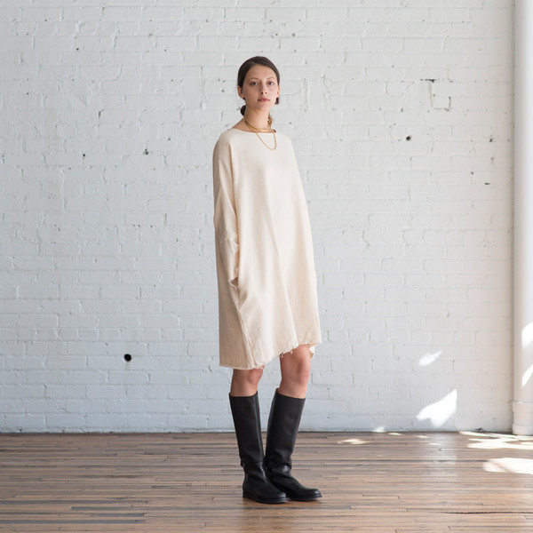 Black Crane Painter Dress Cream - SOLD OUT Black Crane Painter Dress Cream - SOLD OUT