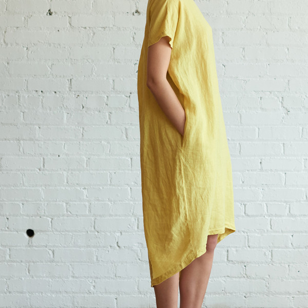 Black Crane Pleated Cocoon Dress Lemon - SOLD OUT Black Crane Pleated Cocoon Dress Lemon - SOLD OUT