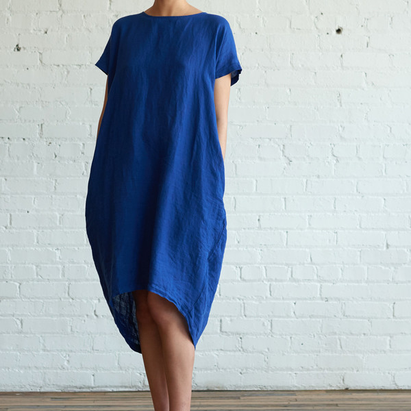 Black Crane Pleated Cocoon Dress Royal - SOLD OUT Black Crane Pleated Cocoon Dress Royal - SOLD OUT