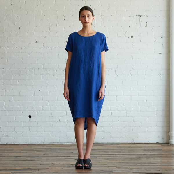 Black Crane Pleated Cocoon Dress Royal - SOLD OUT Black Crane Pleated Cocoon Dress Royal - SOLD OUT