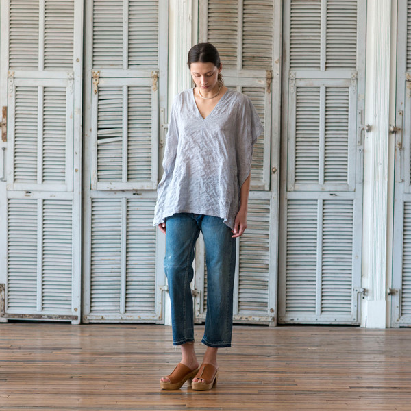 Chimala Selvedge Denim Ankle Cut Light Repair Chimala Selvedge Denim Ankle Cut Light Repair
