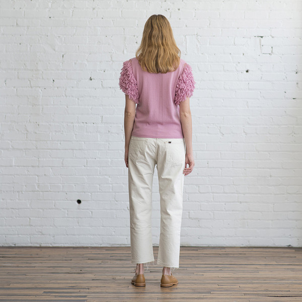 Chimala Used Ankle Cut Jeans Ivory - SOLD OUT Chimala Used Ankle Cut Jeans Ivory - SOLD OUT