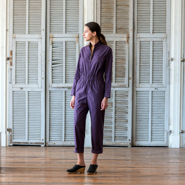 Horses Atelier Zip Jumpsuit Eggplant Horses Atelier Zip Jumpsuit Eggplant
