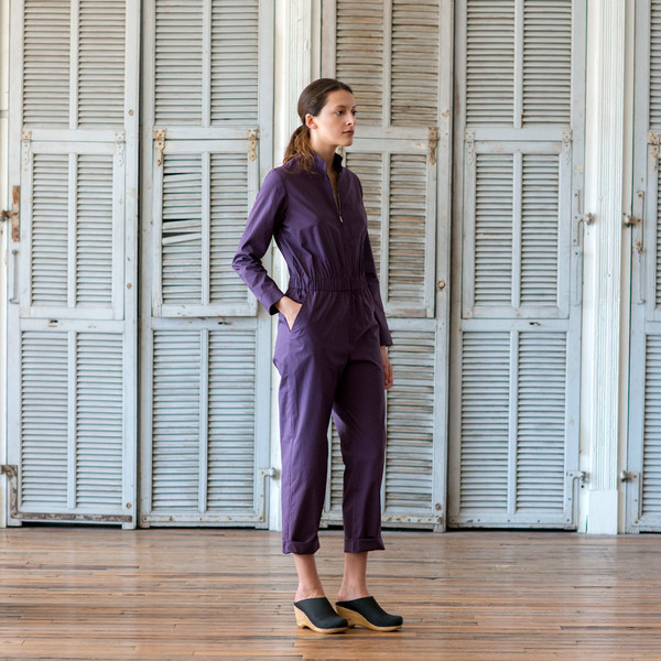 Horses Atelier Zip Jumpsuit Eggplant Horses Atelier Zip Jumpsuit Eggplant