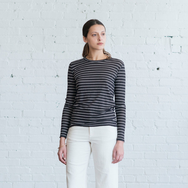 Isabel Marant Etoile Karon Top Black Stripe $200 Isabel Marant Etoile Karon Top Black Stripe $200