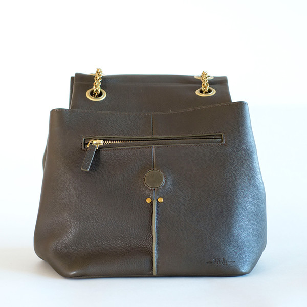 Jerome Dreyfuss Francois Kaki Calfskin - SOLD OUT Jerome Dreyfuss Francois Kaki Calfskin - SOLD OUT