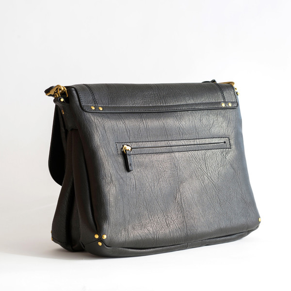 Jerome Dreyfuss Raymond Noir Lambskin Brass Jerome Dreyfuss Raymond Noir Lambskin Brass