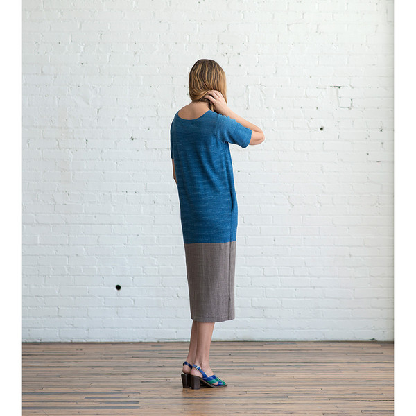 Lauren Manoogian Block Tall T Dress Indigo/Pimienta - SOLD OUT Lauren Manoogian Block Tall T Dress Indigo/Pimienta - SOLD OUT
