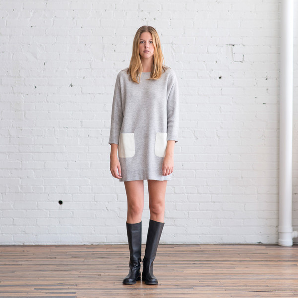 M. Patmos French Terry Leather Pocket Dress - SOLD OUT M. Patmos French Terry Leather Pocket Dress - SOLD OUT