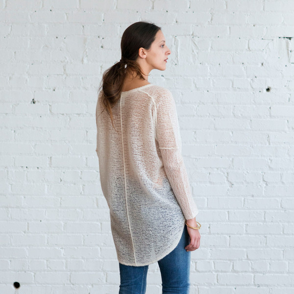 Paychi Guh Sheer Pullover White Paychi Guh Sheer Pullover White