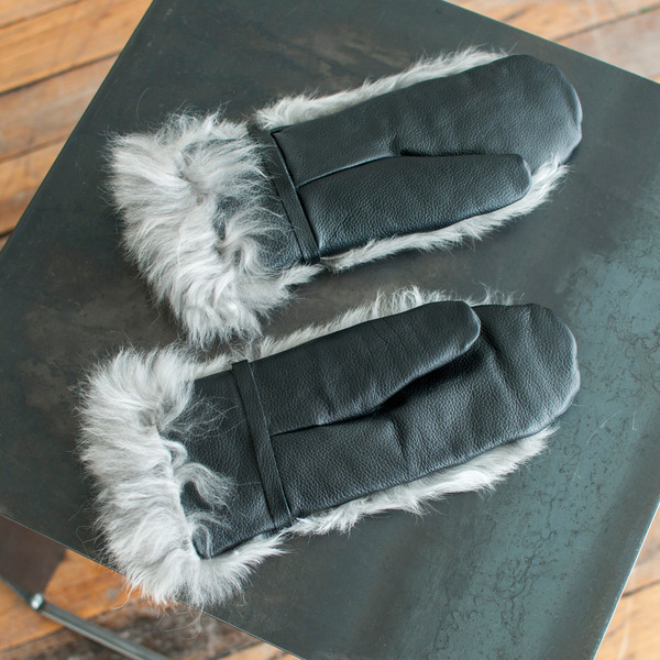 Rachel Comey Fur Mittens Silver - SOLD OUT Rachel Comey Fur Mittens Silver - SOLD OUT
