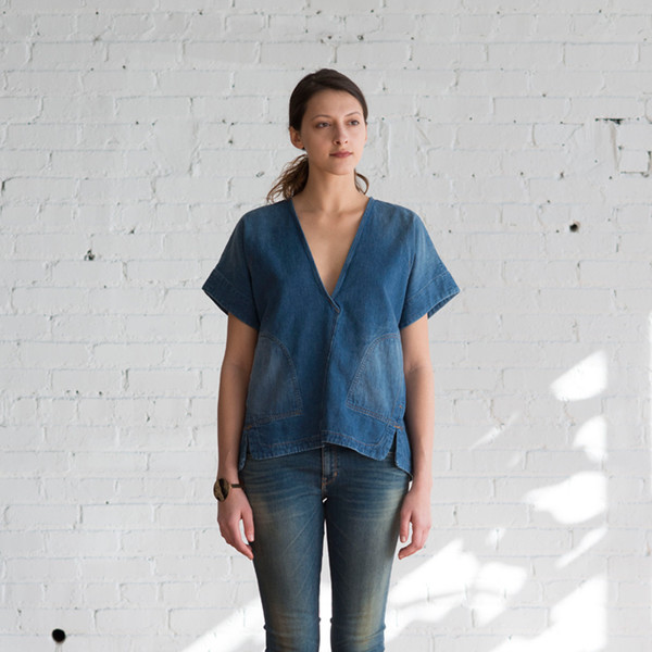 Rachel Comey Memba Top Denim Slub Rachel Comey Memba Top Denim Slub