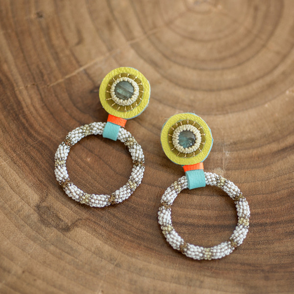 Robin Mollicone Small Stripy Hoops Robin Mollicone Small Stripy Hoops