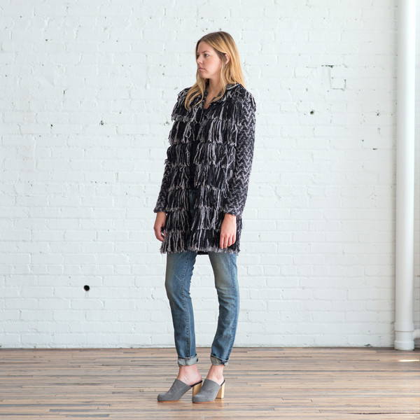 Tess Giberson Knit Fringe Coat - SOLD OUT Tess Giberson Knit Fringe Coat - SOLD OUT
