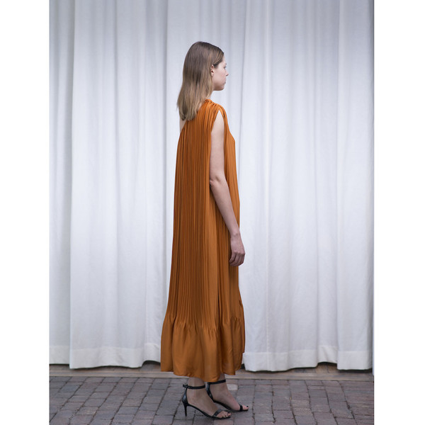 Tome Satin Pleated One Shoulder Dress - SOLD OUT Tome Satin Pleated One Shoulder Dress - SOLD OUT