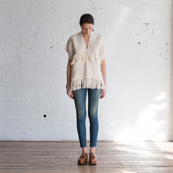 Ulla Johnson Fringe Luna Pullover Cream Ulla Johnson Fringe Luna Pullover Cream