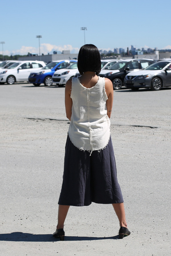 BLACK CRANE SLIT WIDE CULOTTE BLACK CRANE SLIT WIDE CULOTTE
