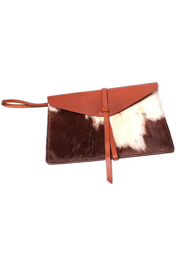 Minnie + George Calf Hair Envelope Clutch Minnie + George Calf Hair Envelope Clutch