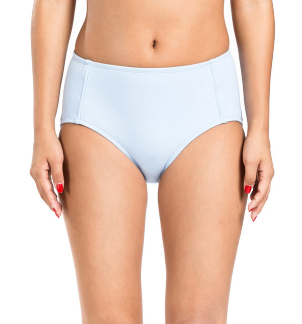 BETH RICHARDS Brigitte Bottom - Chambray CLASSIC HIGH WAIST, HITS BELLY BUTTON BETH RICHARDS Brigitte Bottom - Chambray CLASSIC HIGH WAIST, HITS BELLY BUTTON