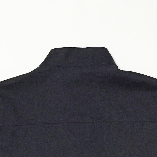 Shelby Steiner Black Mandarin Collar Shirt Shelby Steiner Black Mandarin Collar Shirt