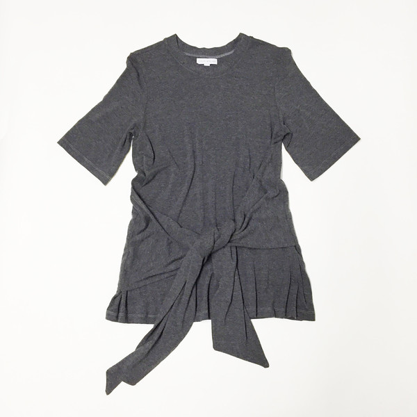 Shelby Steiner Charcoal Tie Top Shelby Steiner Charcoal Tie Top