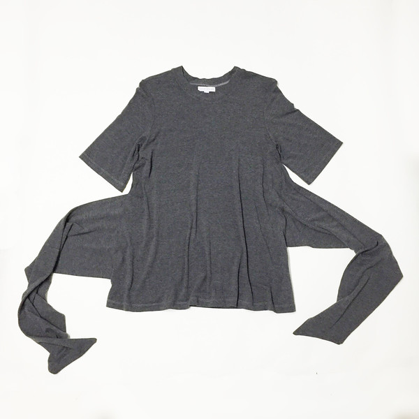Shelby Steiner Charcoal Tie Top Shelby Steiner Charcoal Tie Top