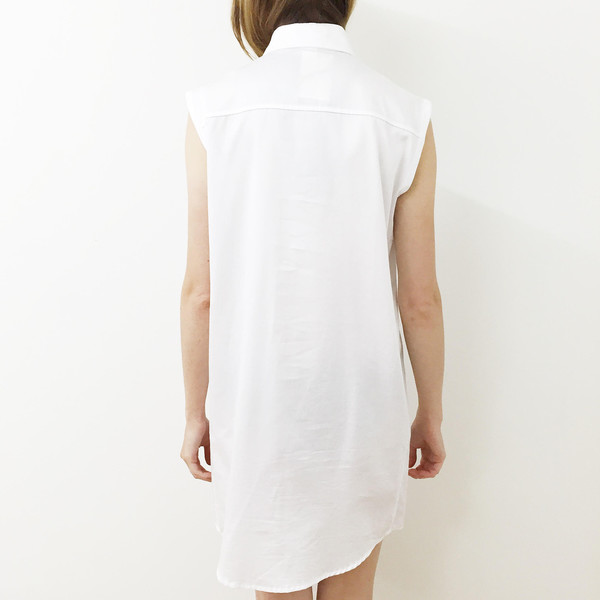 Shelby Steiner Sleeveless Button Down Shirt Dress Shelby Steiner Sleeveless Button Down Shirt Dress