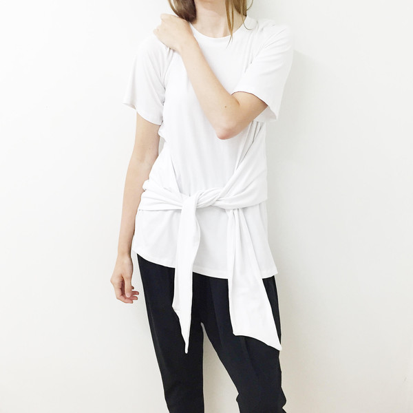 Shelby Steiner White Tie Top Shelby Steiner White Tie Top