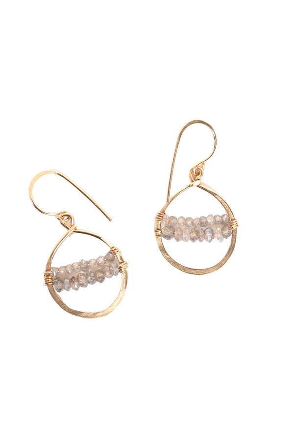 James and Jezebelle Labradorite Hoops James and Jezebelle Labradorite Hoops