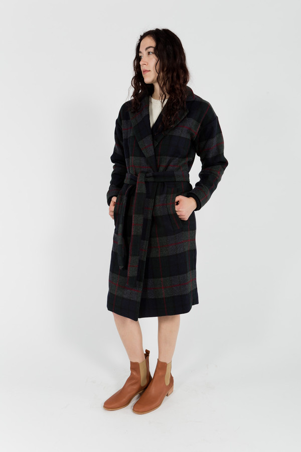 Le Mont St. Michel Checked Wool Coat Le Mont St. Michel Checked Wool Coat